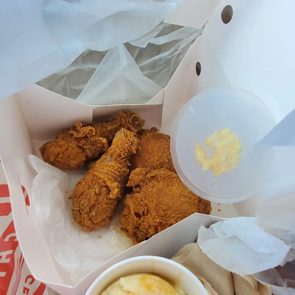 Fried Chicken and Mashed Potatoes and Gravy