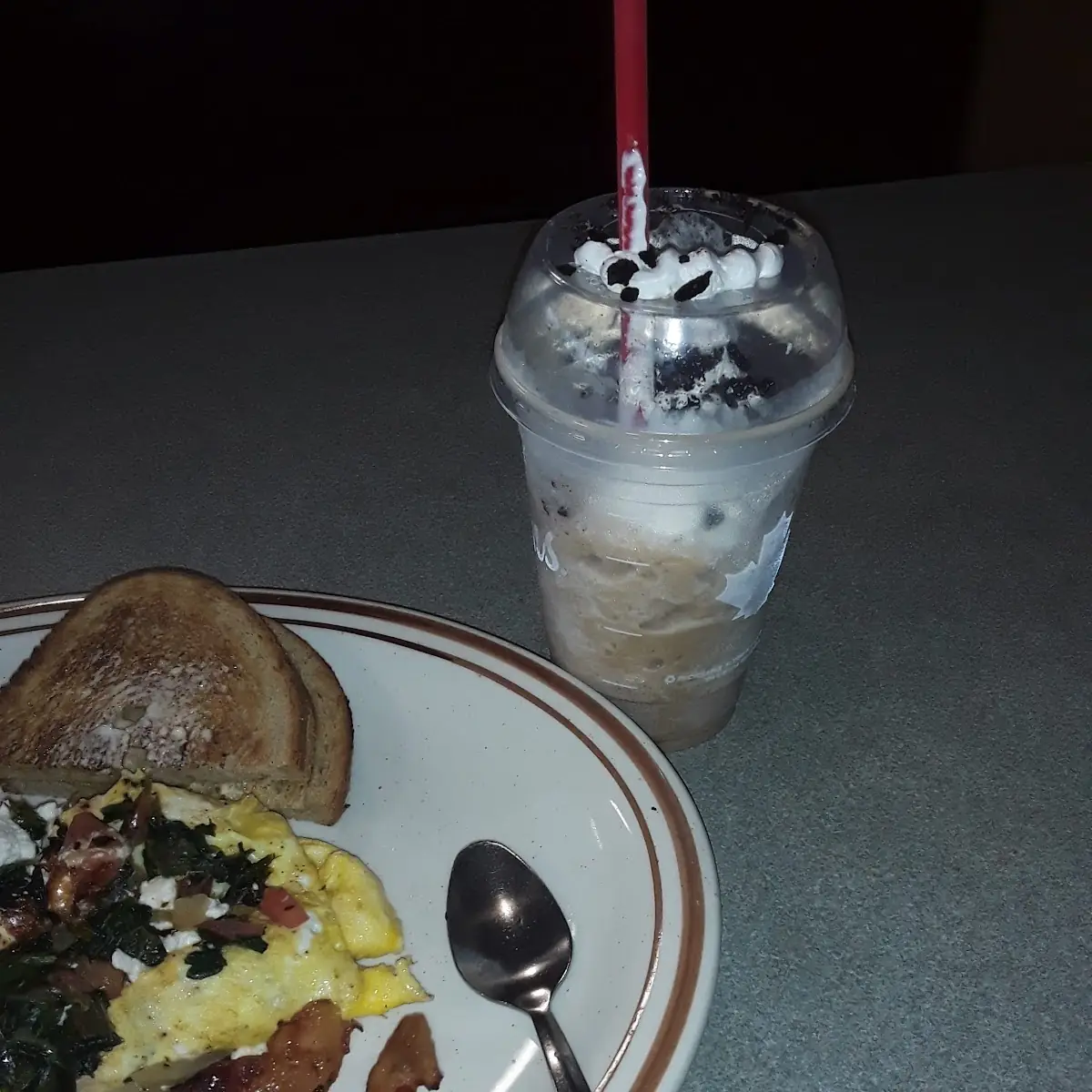 Spinach Omelette with Feta Cheese Omelette