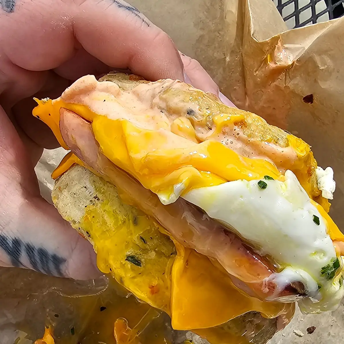 Breakfast Sandwich on Biscuit