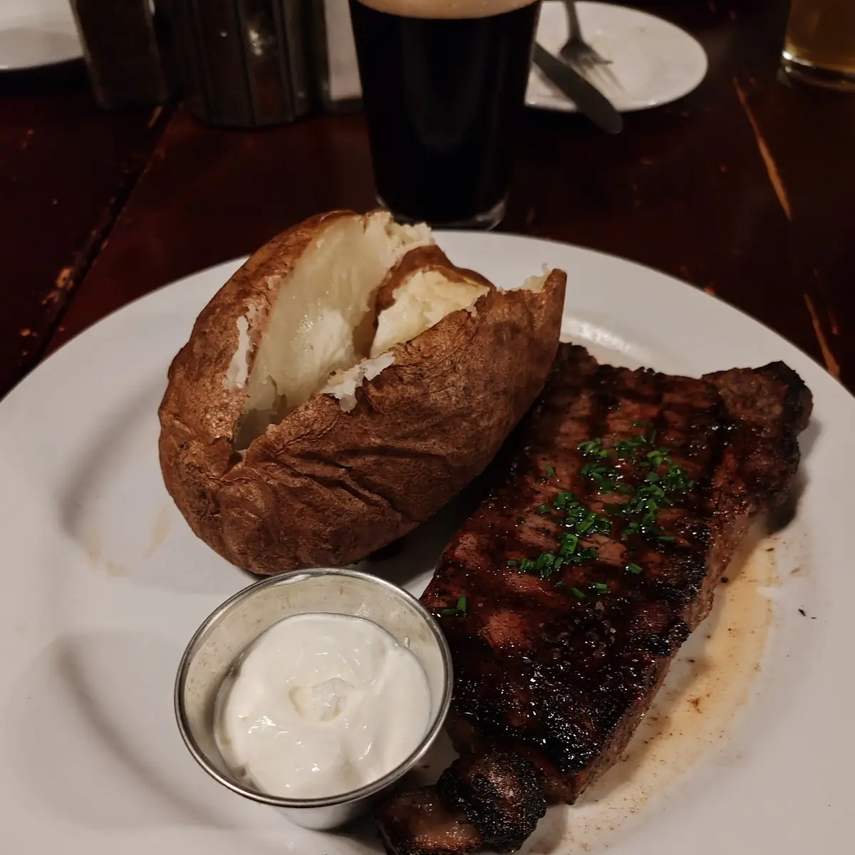 Ribeye Steak and Loaded Baked Potato