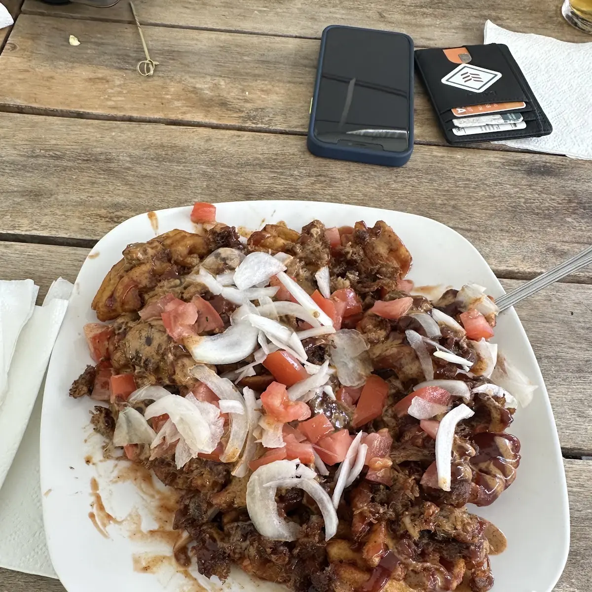 Waffle Fries with Pulled Pork