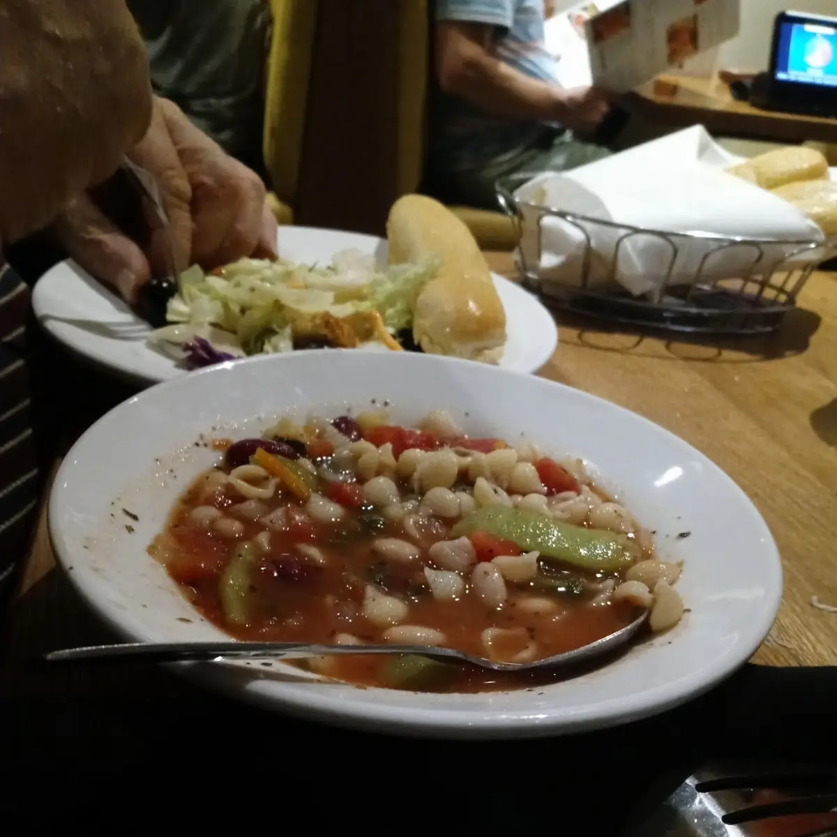 Minestrone Soup with Salad Breadsticks