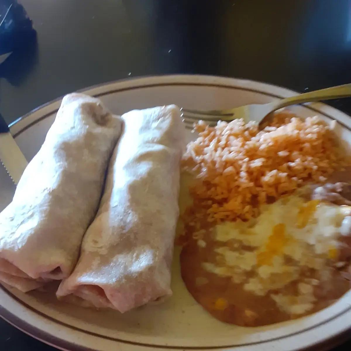Chile Colorado Burrito Plate