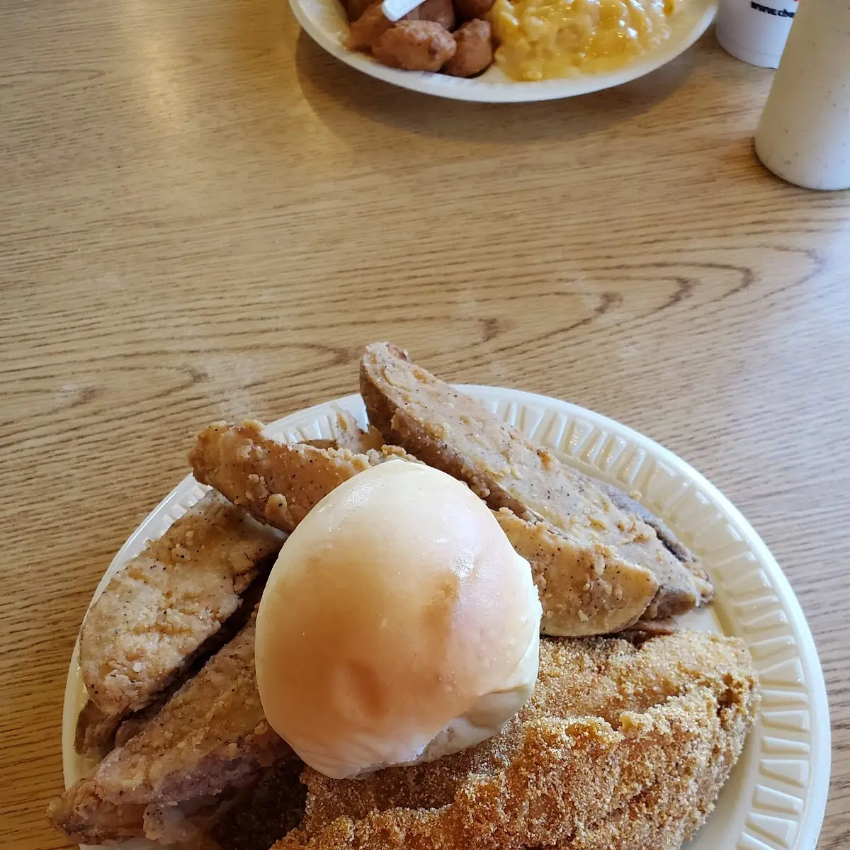Catfish Dinner with Fried Potato Wedges