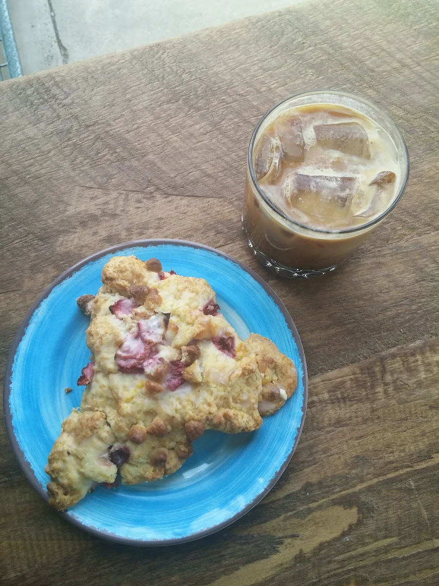 Strawberry White Chocolate Scone