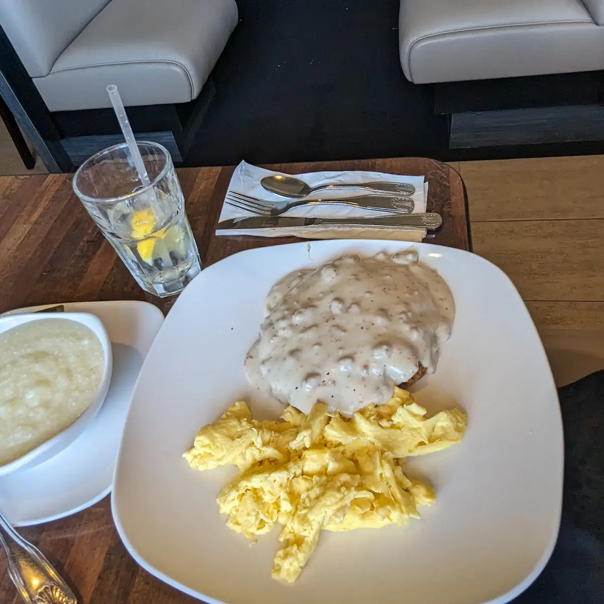 Country Fried Steak and Eggs