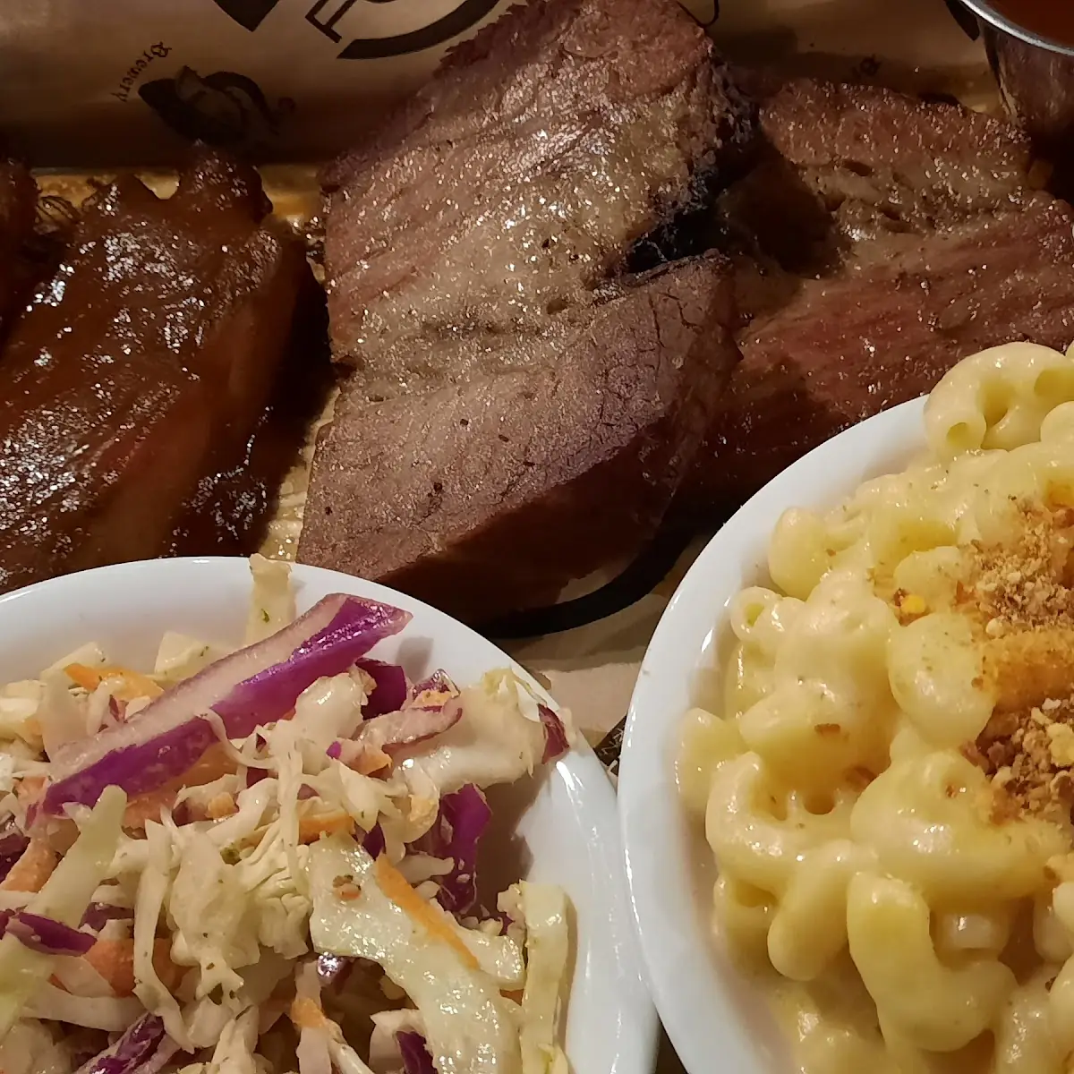 Coleslaw and Mac and Cheese
