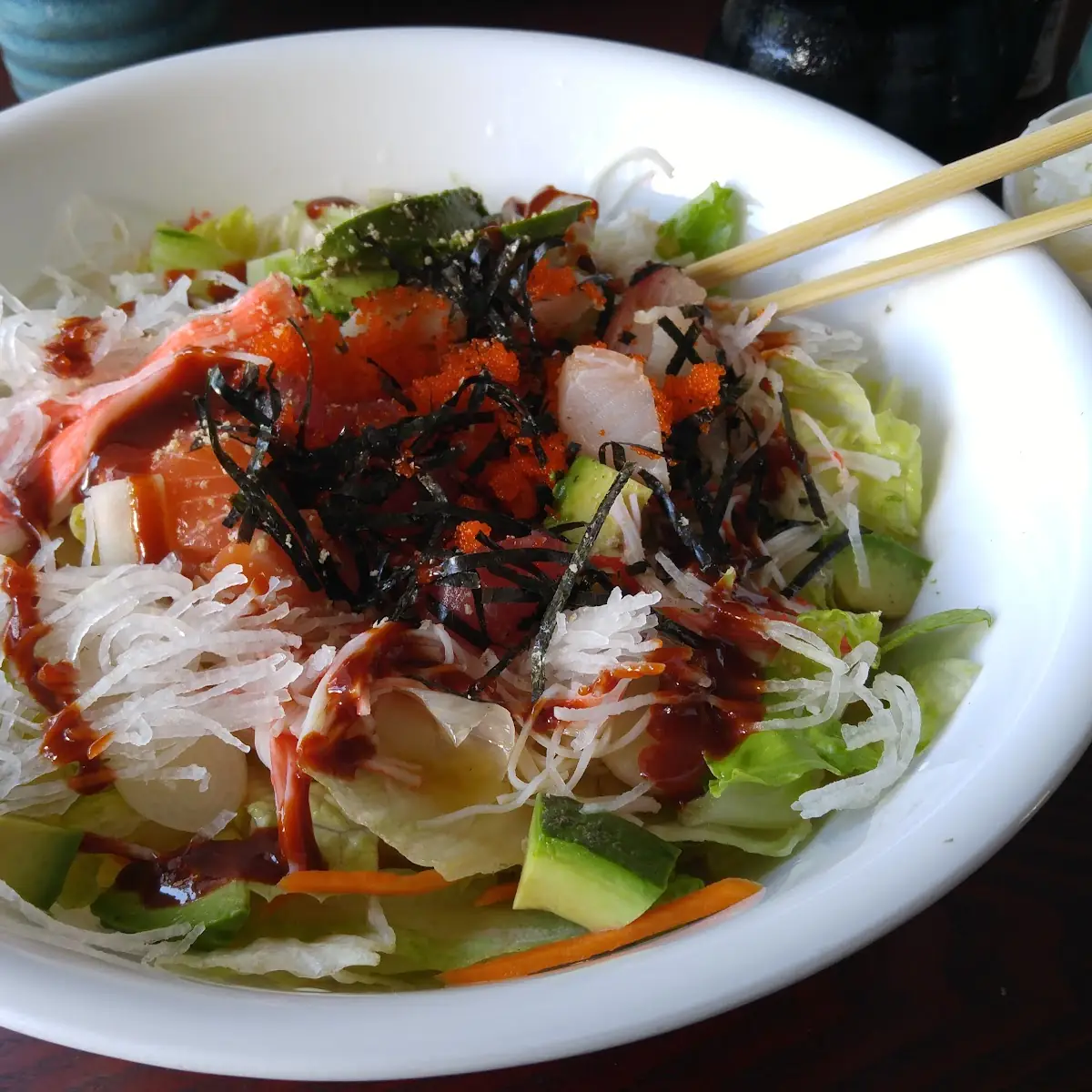 Salad with Raw Fish