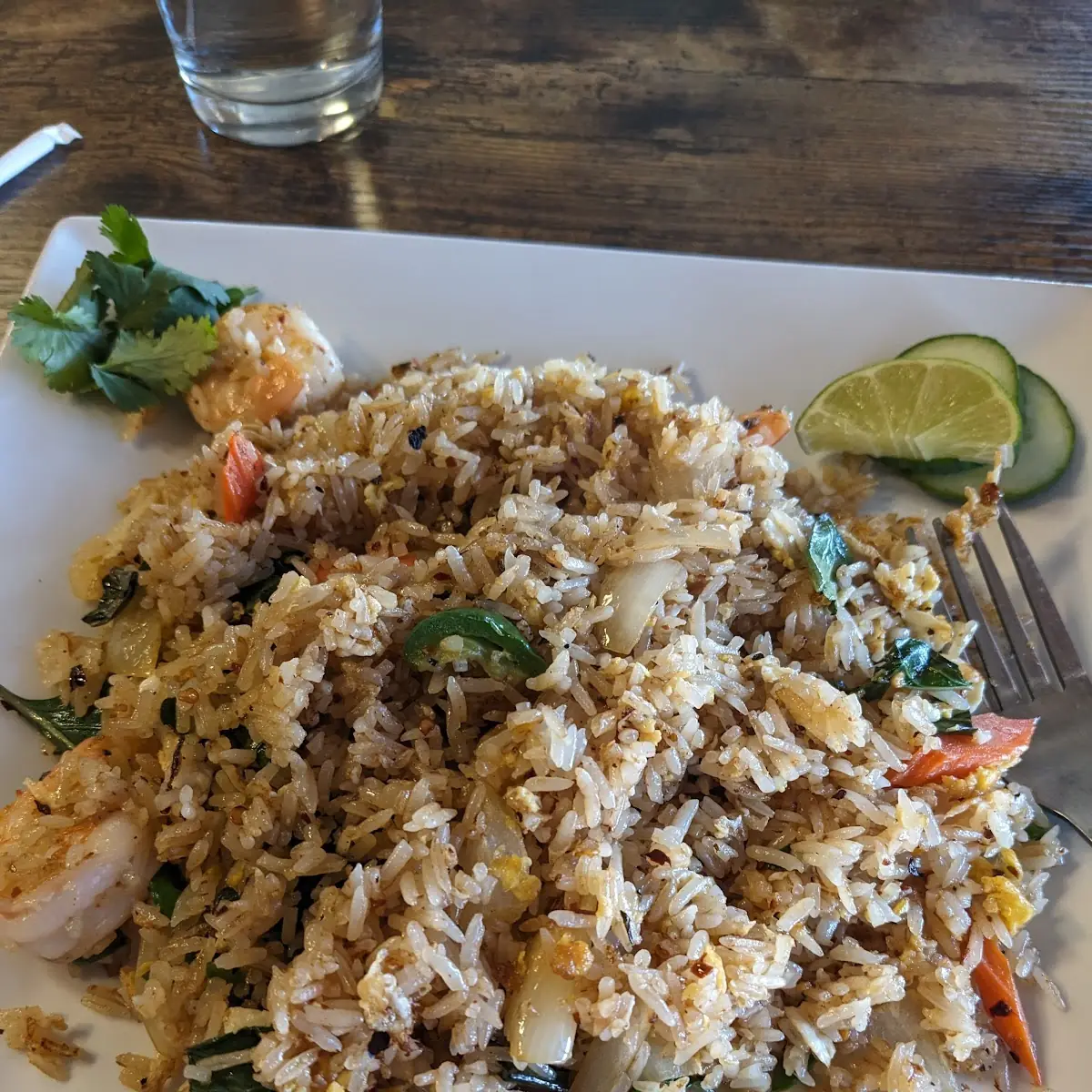 Basil Fried Rice with Shrimp