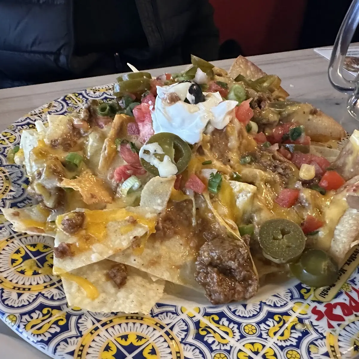 Nachos with Sour Cream