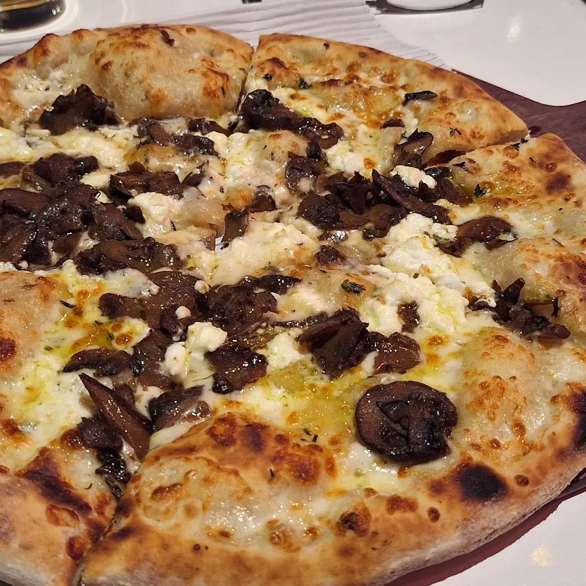 Mushroom and Cheese Pizza