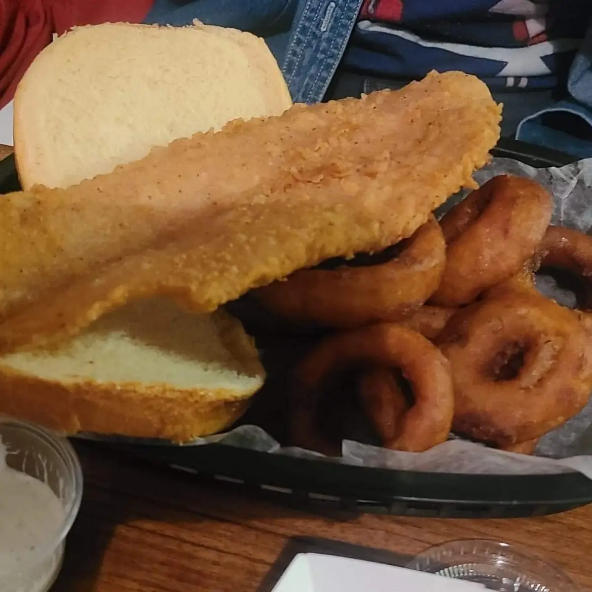 Catfish with Onion Rings