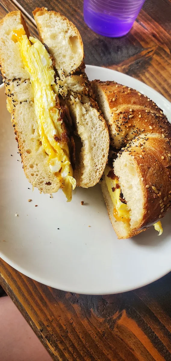 Bacon Egg and Cheese on an Everything Bagel