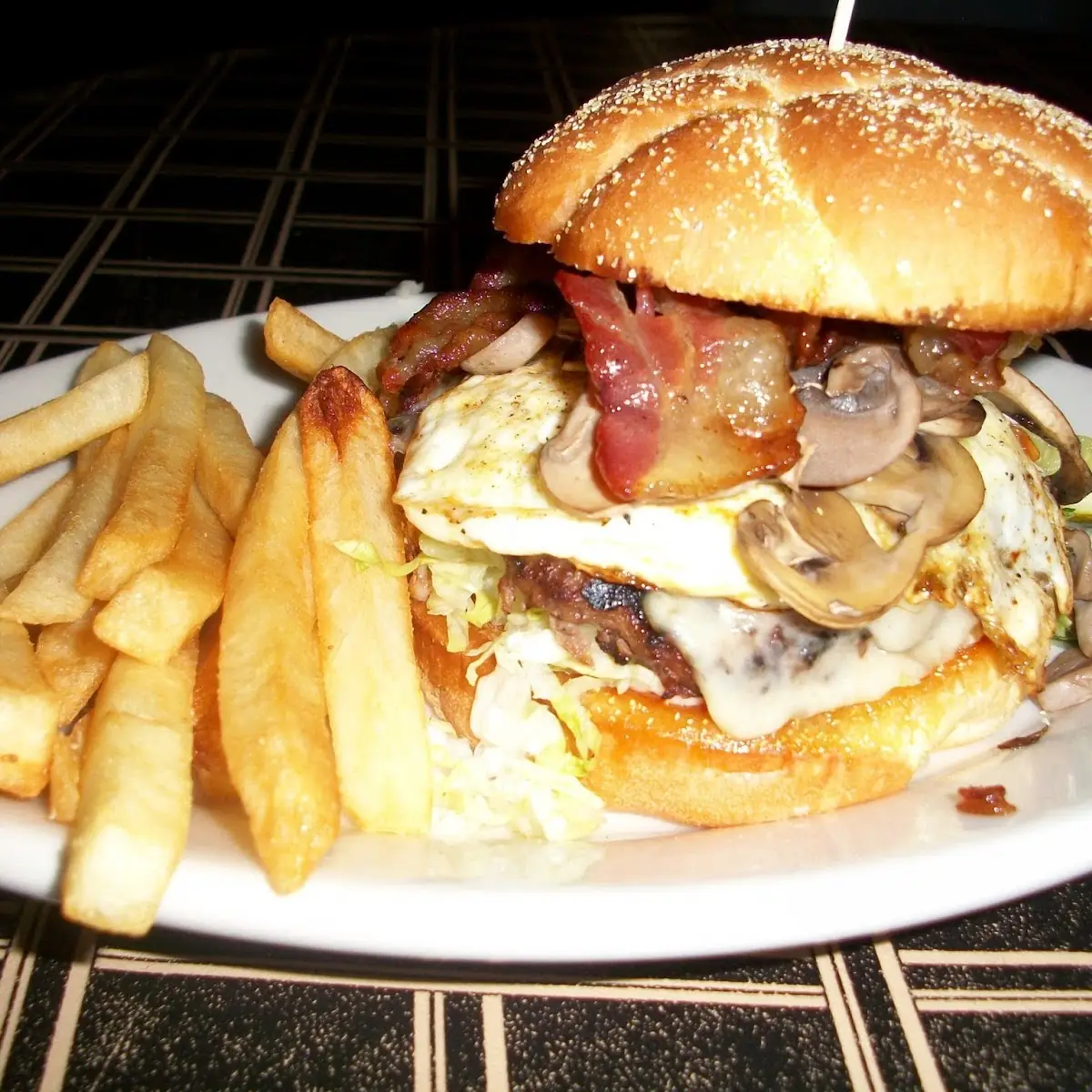 Mushroom Swiss Burger