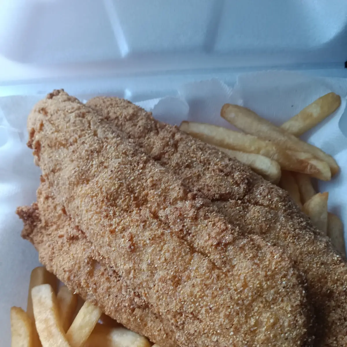 3pc Fried Catfish Fillet and Fries