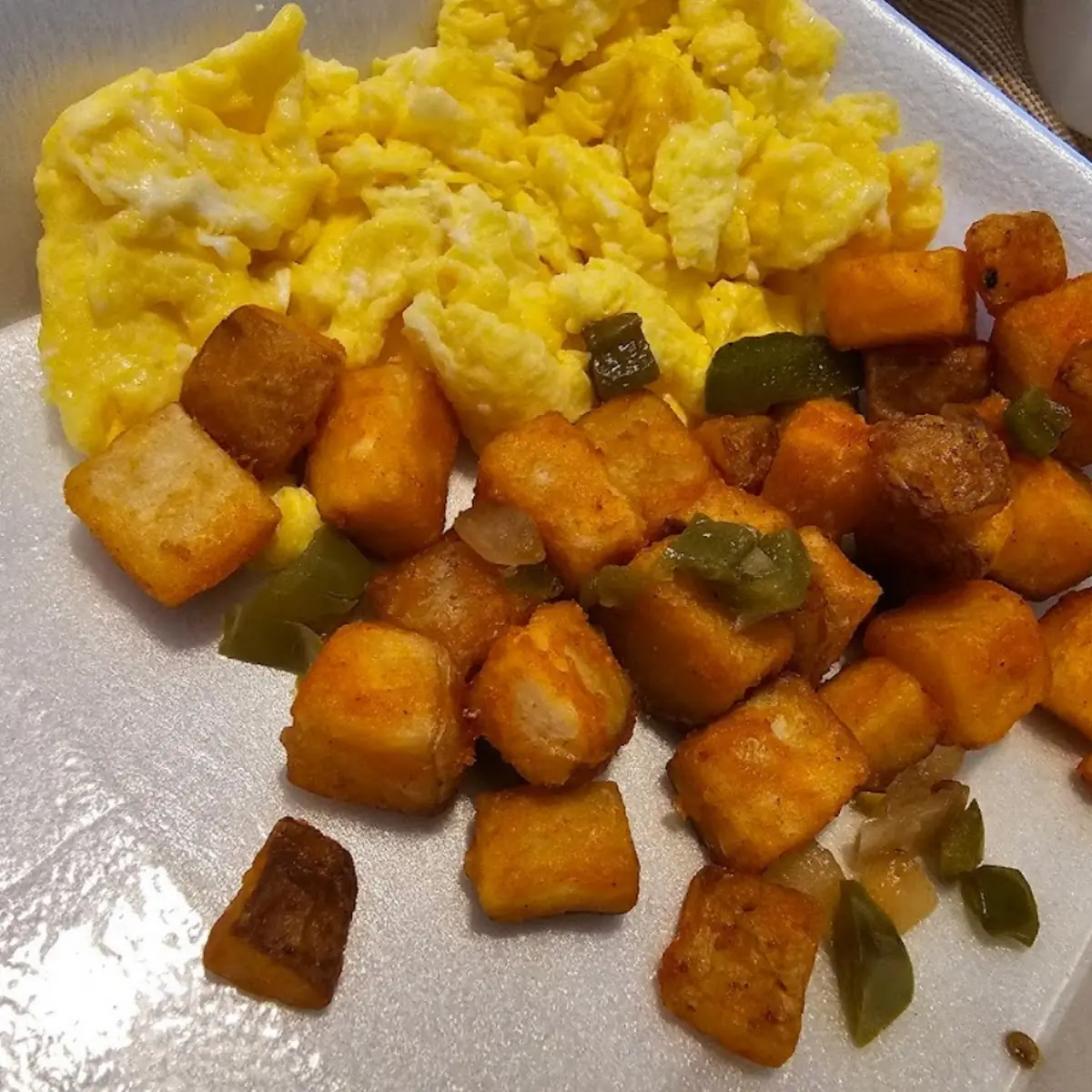 Scrambled Eggs with Roasted Potatoes