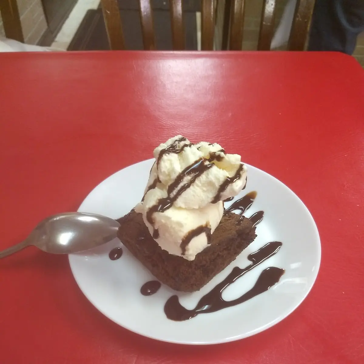Chocolate Chip Brownie with Ice Cream