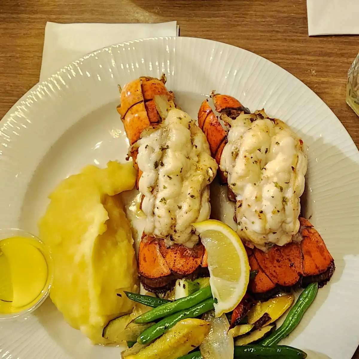 Broiled Lobster Tail with Shrimp