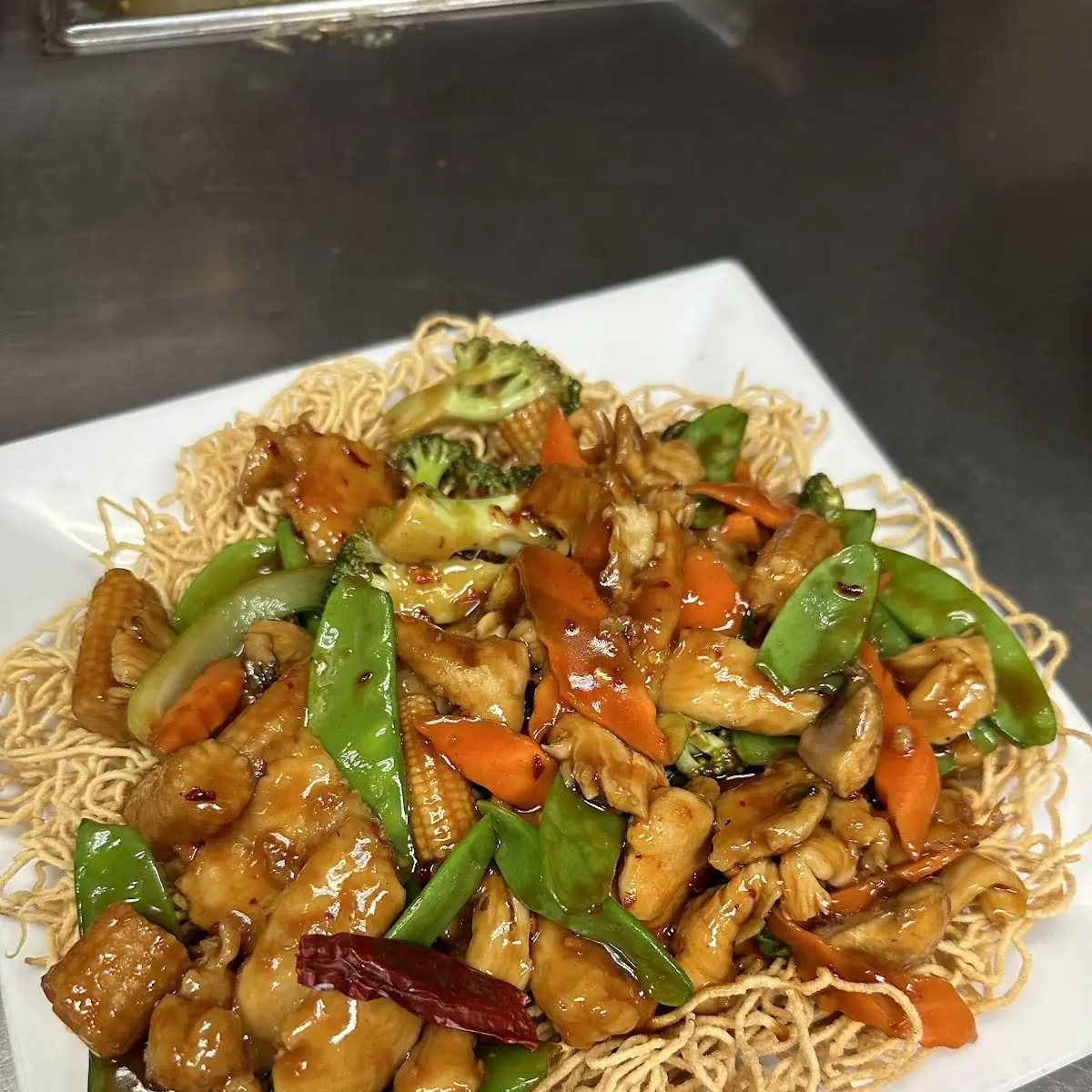 Chicken Pan-Fried Noodles