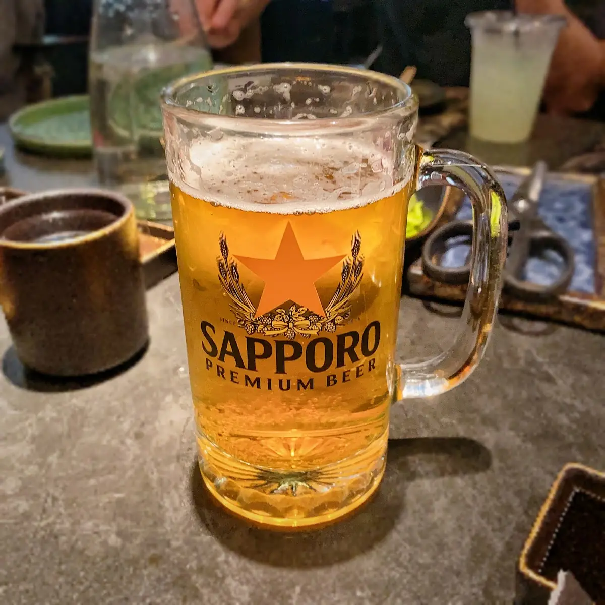 Sapporo Beer with Side Salad
