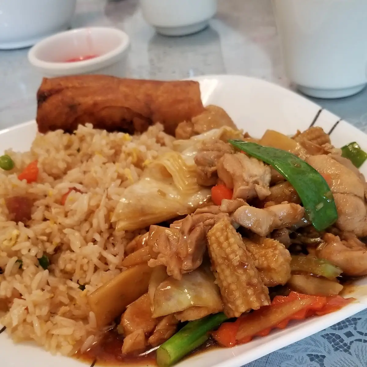 Fried Rice and Egg Roll