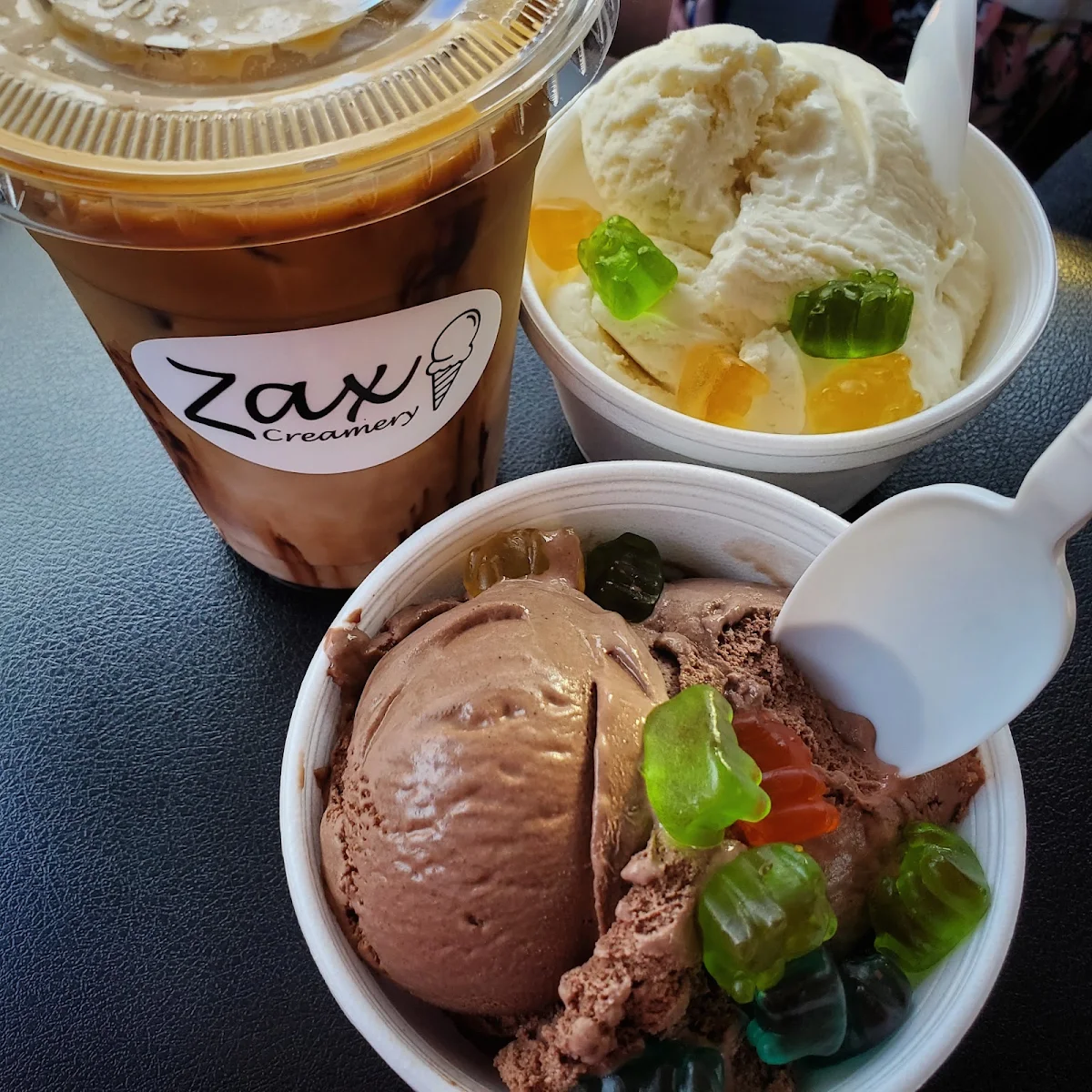 Marble Coffe Chocolate Ice Cream Vanilla Ice Cream