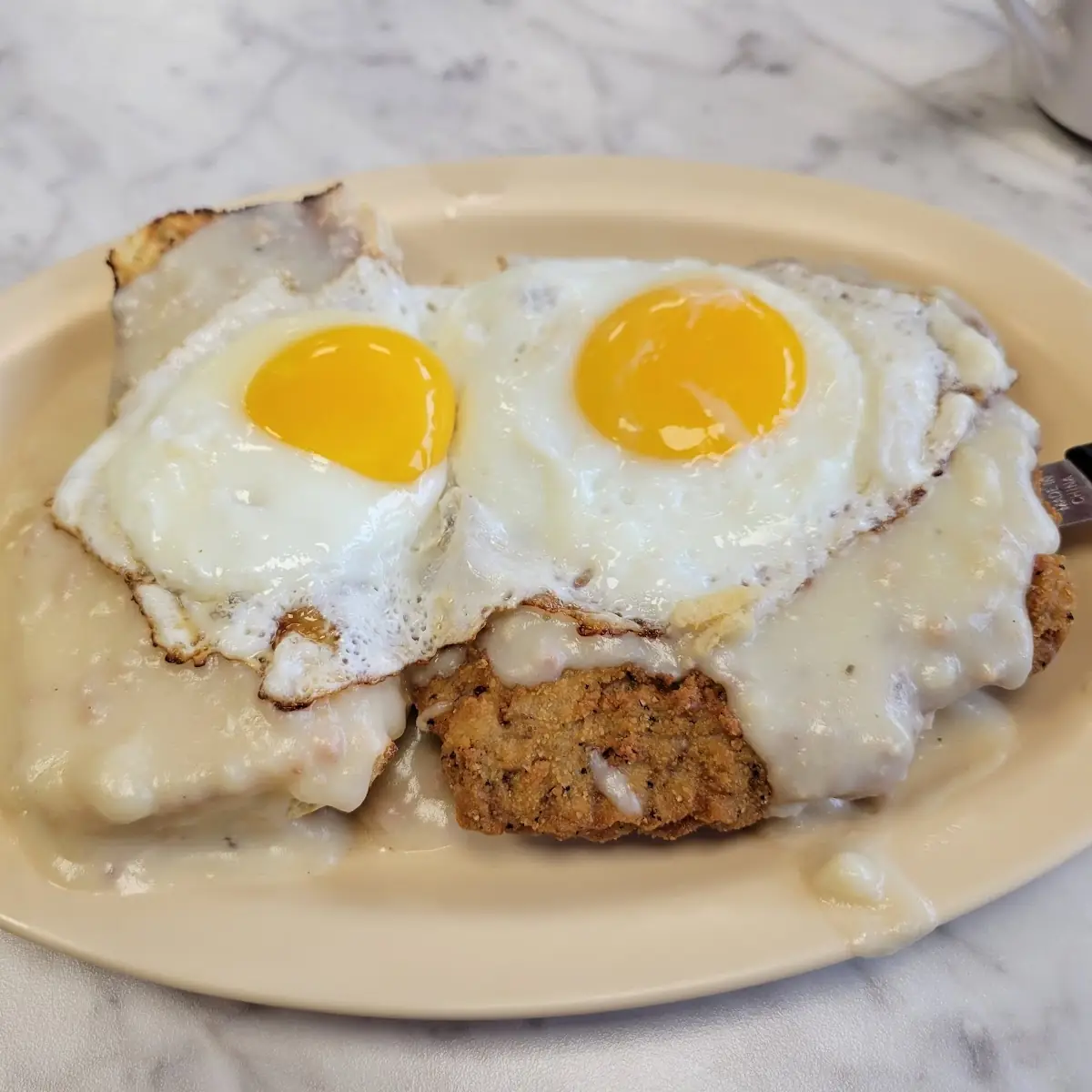 Country Fried Steak and Eggs