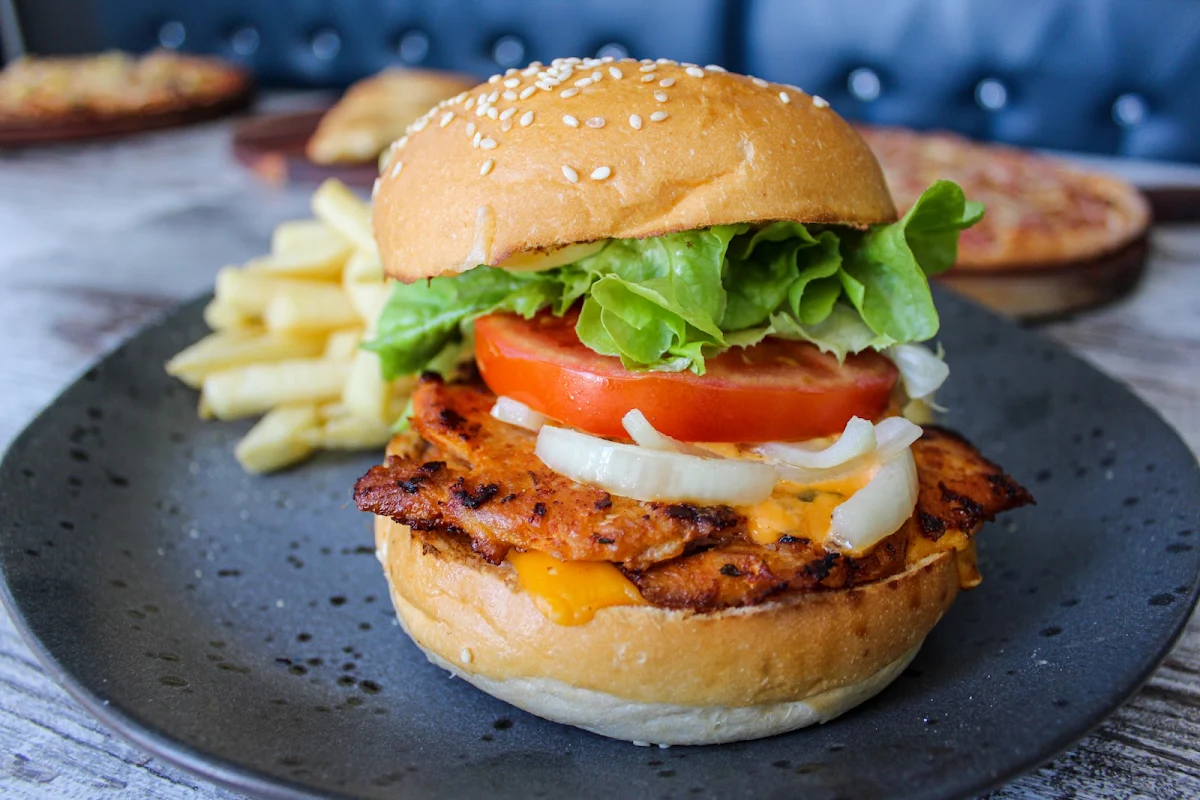 Grilled Chicken Burger, Manoosh & Co Eagle Vale