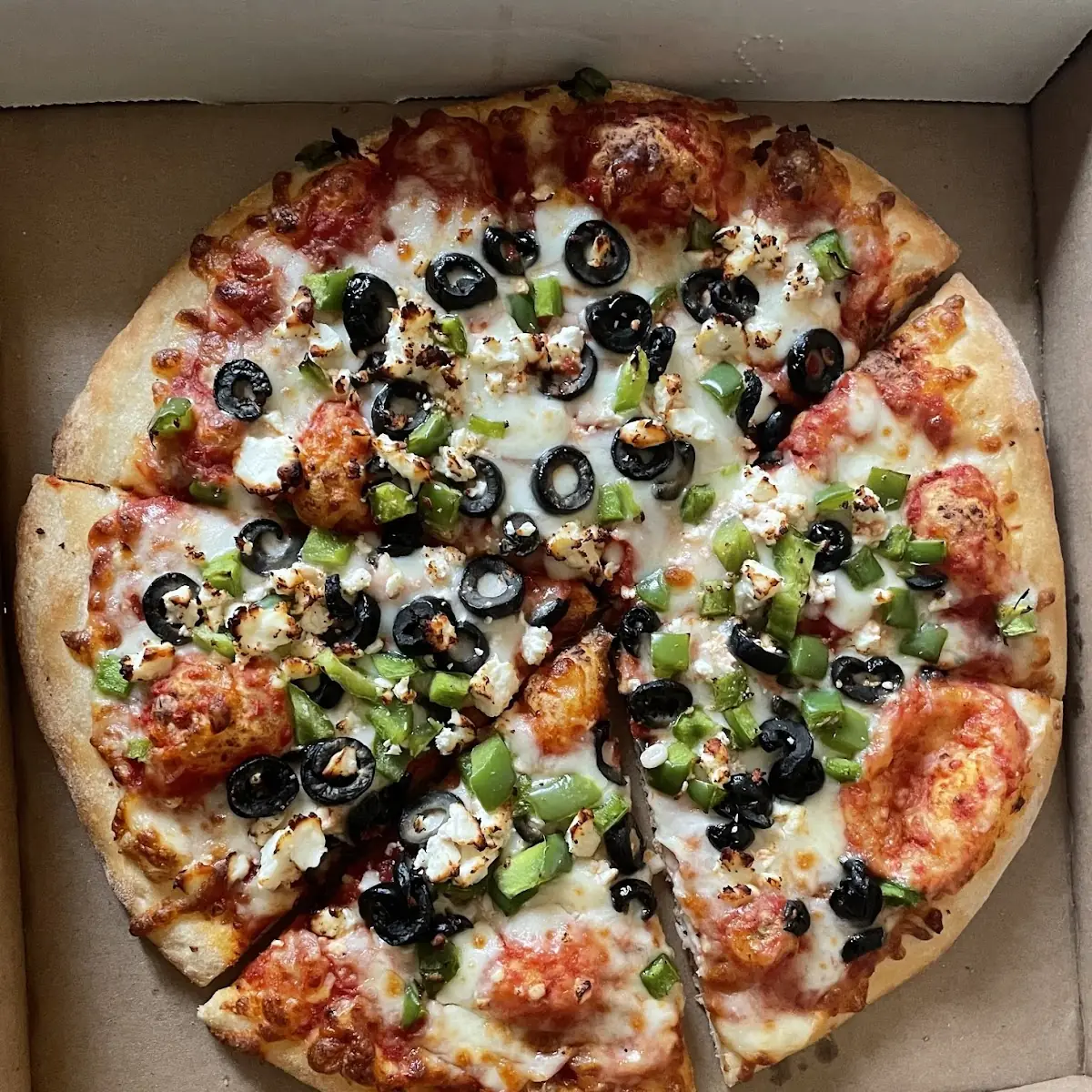 Cheese Pizza with Veggie Toppings