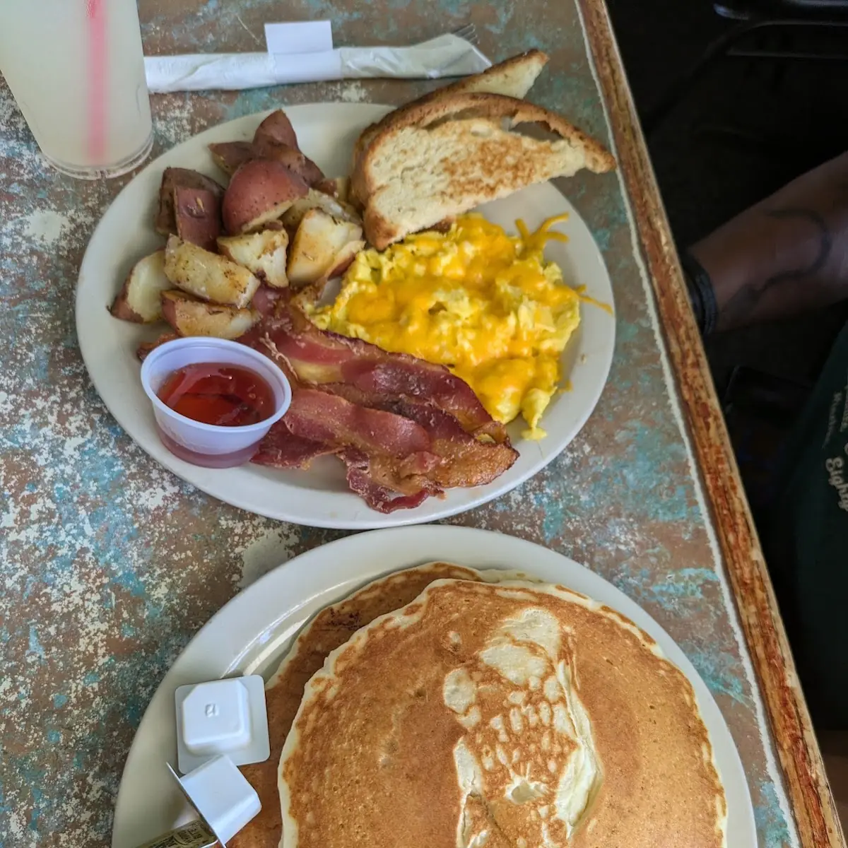 Classic Breakfast w a Full Order of Pancake Combo