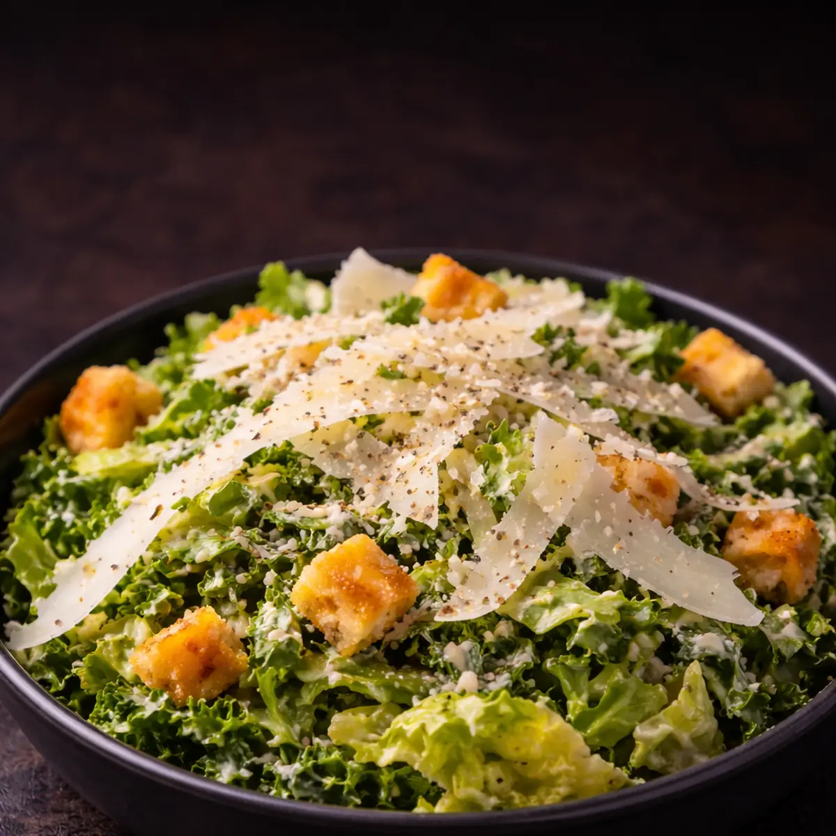 Shaved Kale Caesar Salad