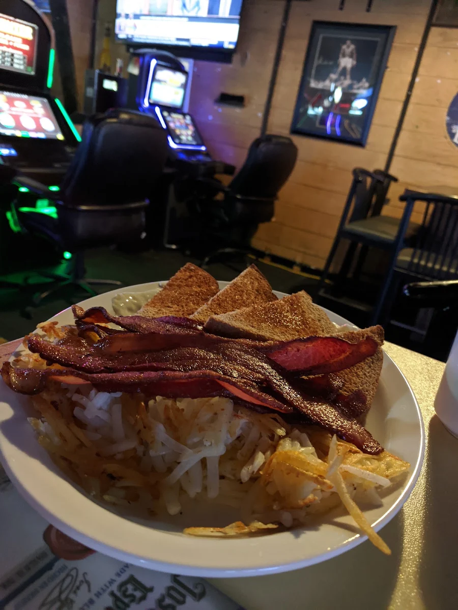 Egg Hash Browns and Bacon
