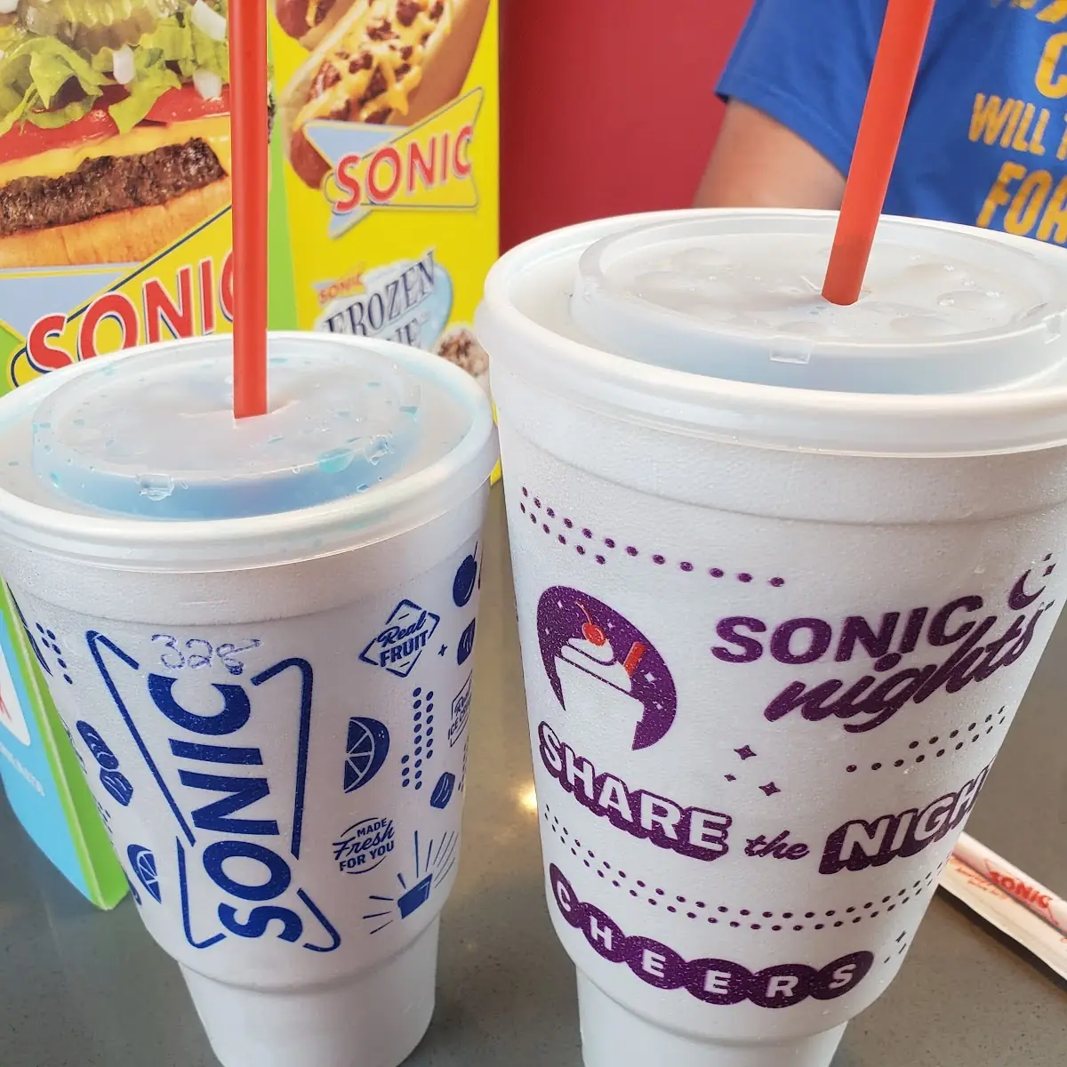 Blue Water and Cherry Limeade