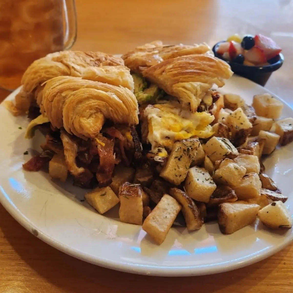 Breakfast Sandwich with Bacon on Croissant