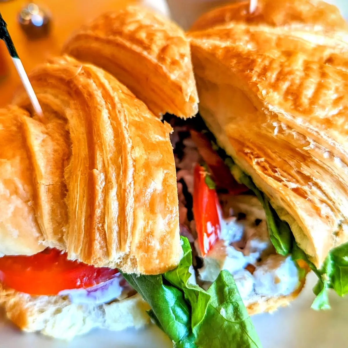 Ham and Cheese Croissant Breakfast