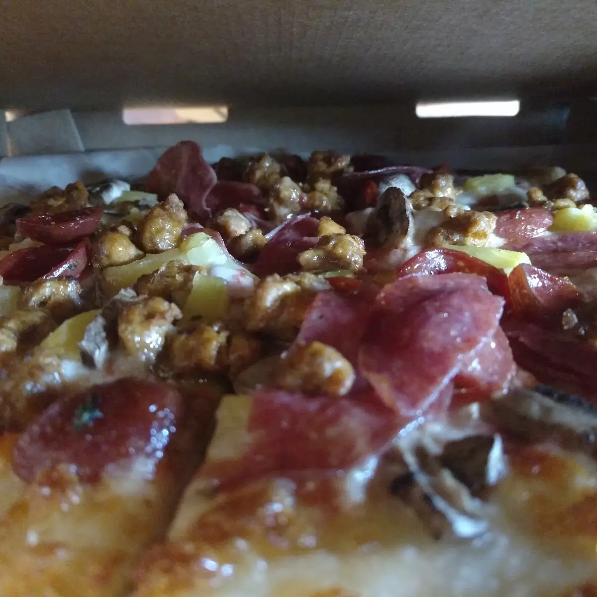 Custom Meat Lovers Hawaiian Volcano Pizza