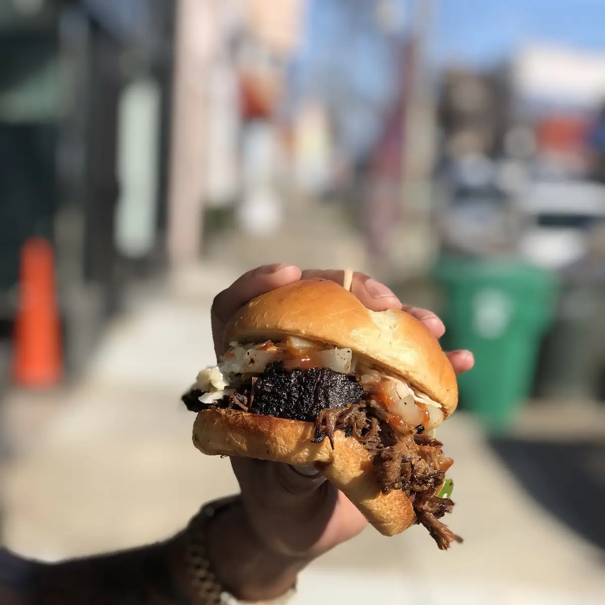 Burnt End Brisket Sandwich