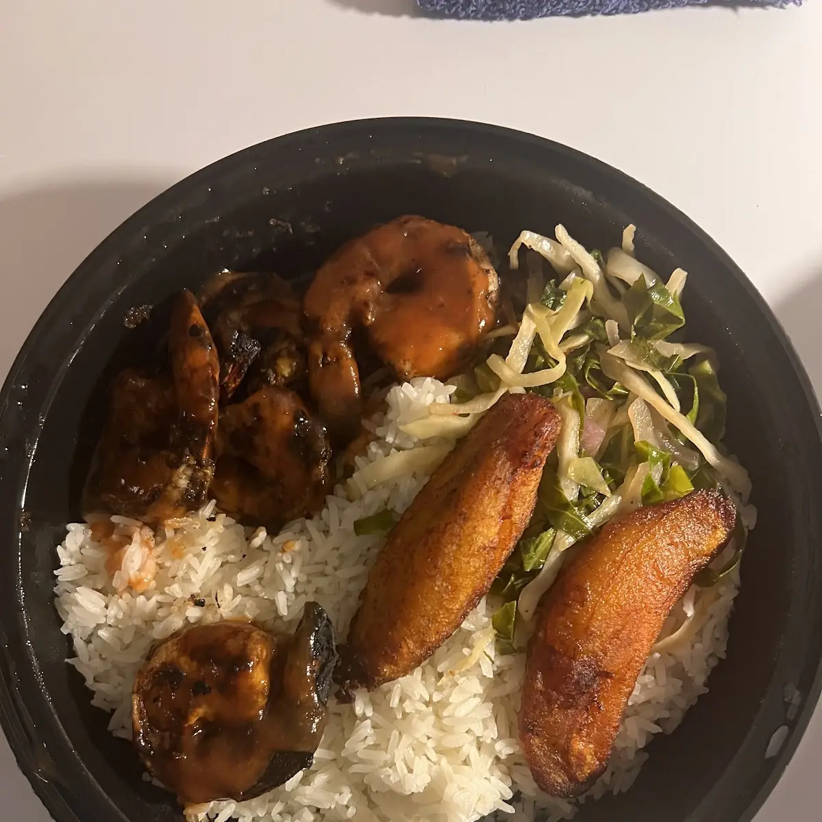 Jerk Shrimp with White Rice