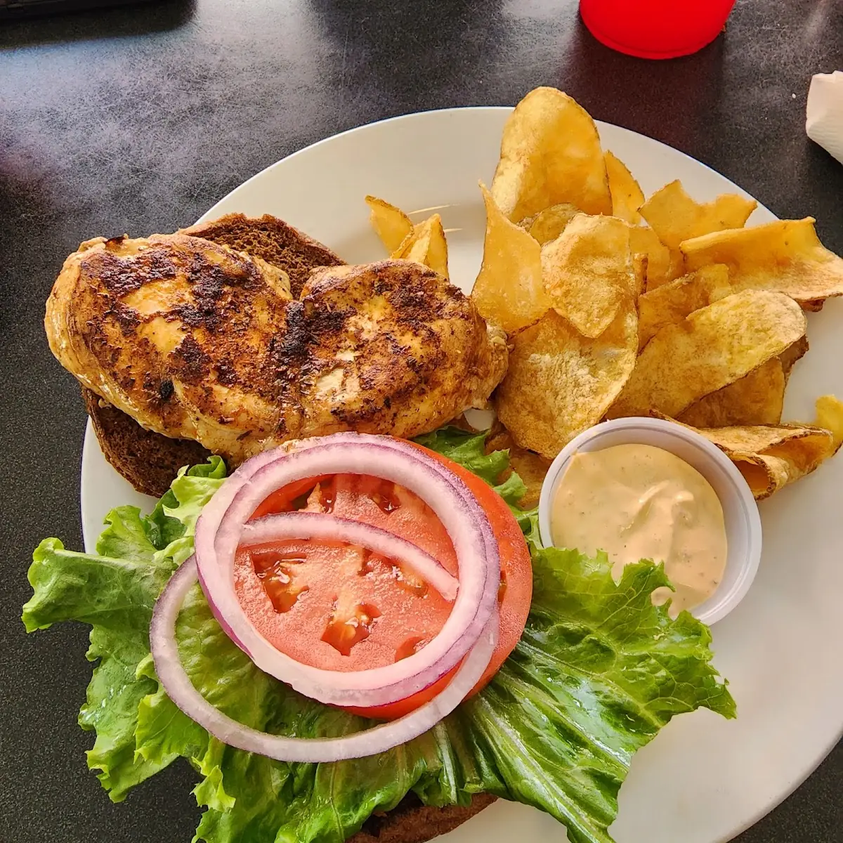 Grilled Blackened Chicken Sandwich Combo