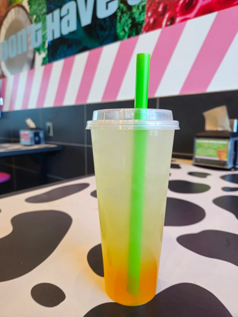 Fun Lemonade with Passion Fruit Bursting Boba