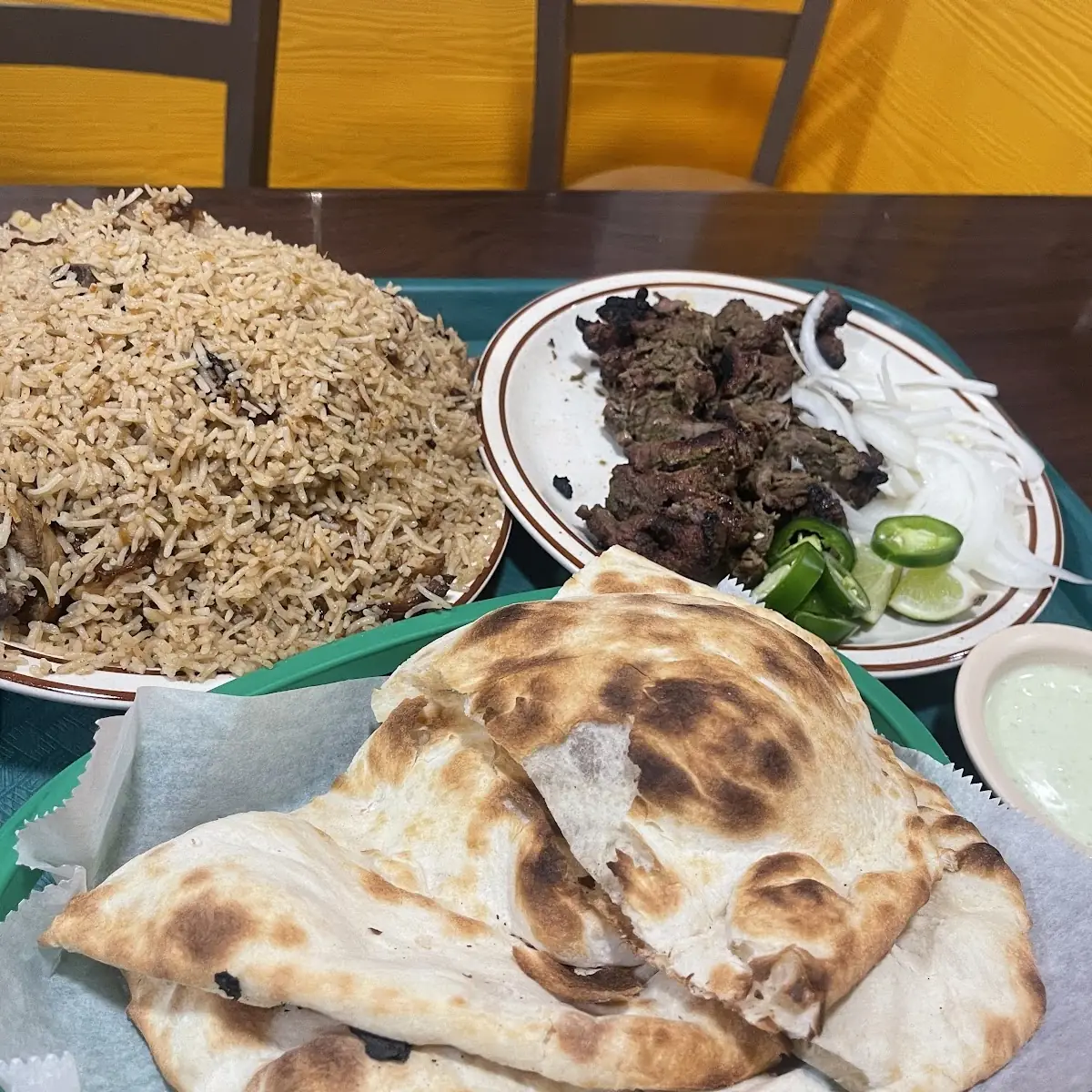 Chicken Biryani Beef Behari Kebab Naan