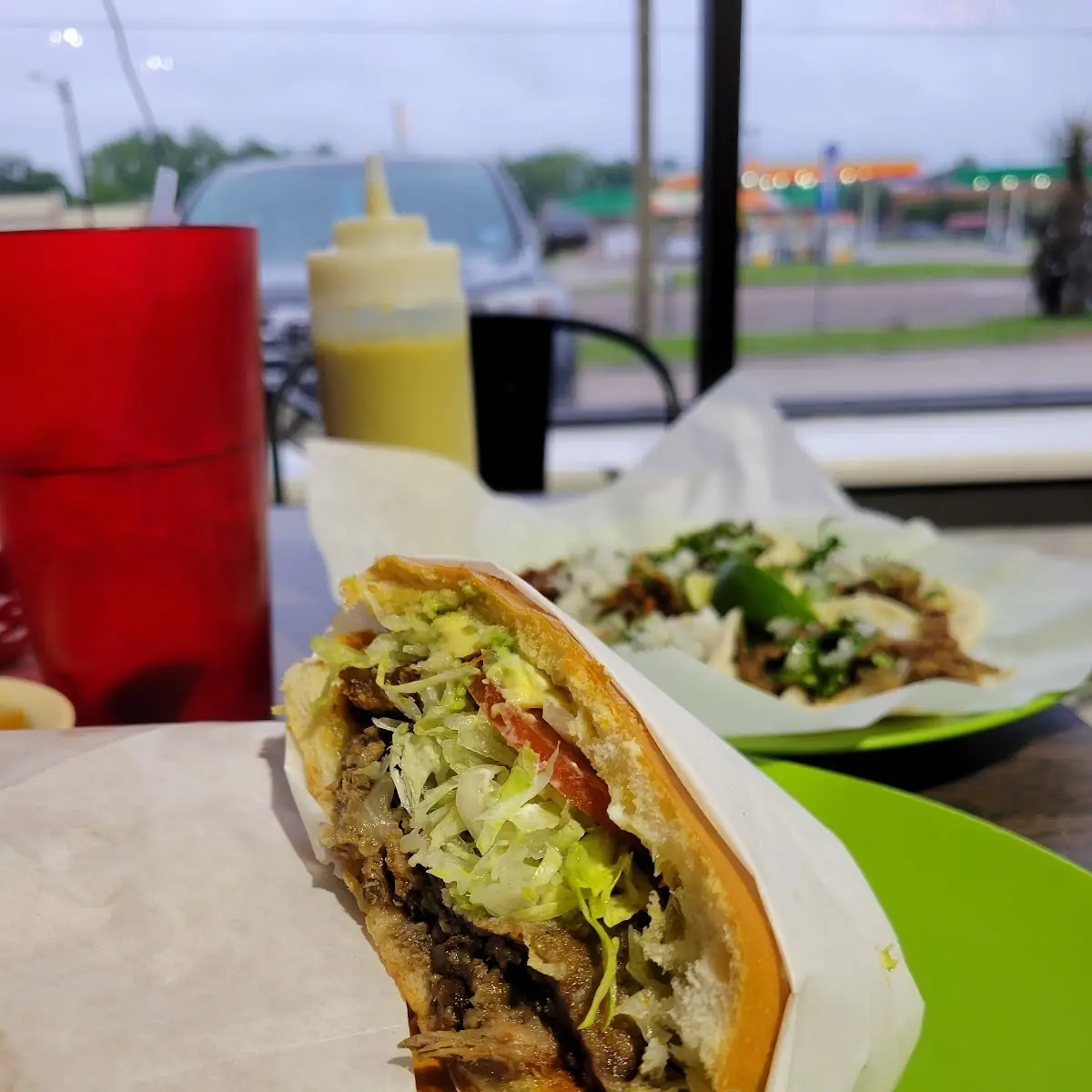 Carne Asada Torta and Tacos