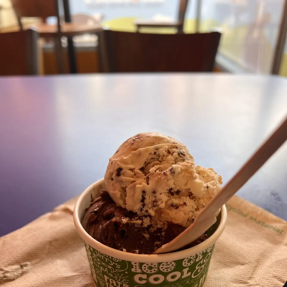 American Dream and Chocolate Brownie Sundae