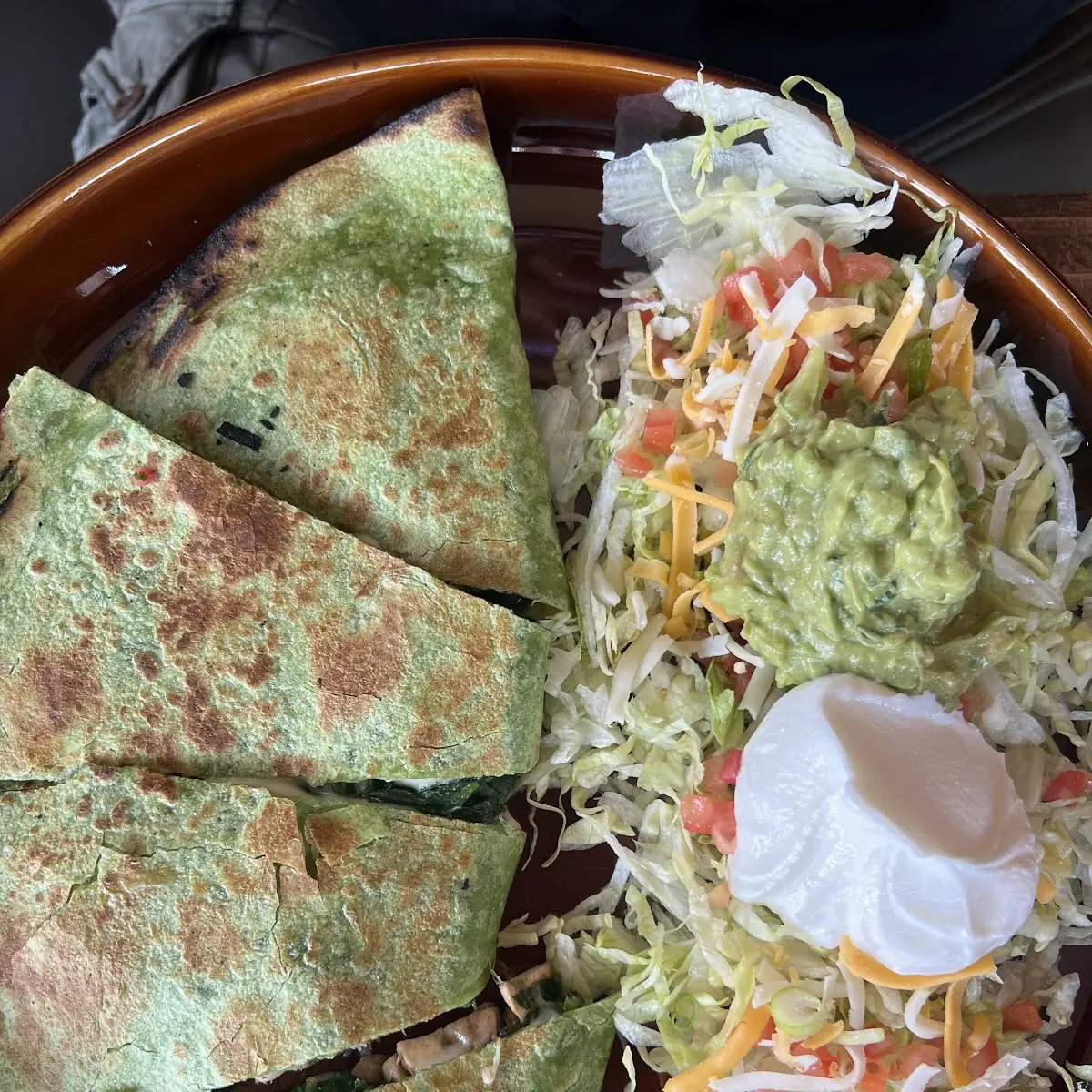 Spinach & Mushroom Quesadilla