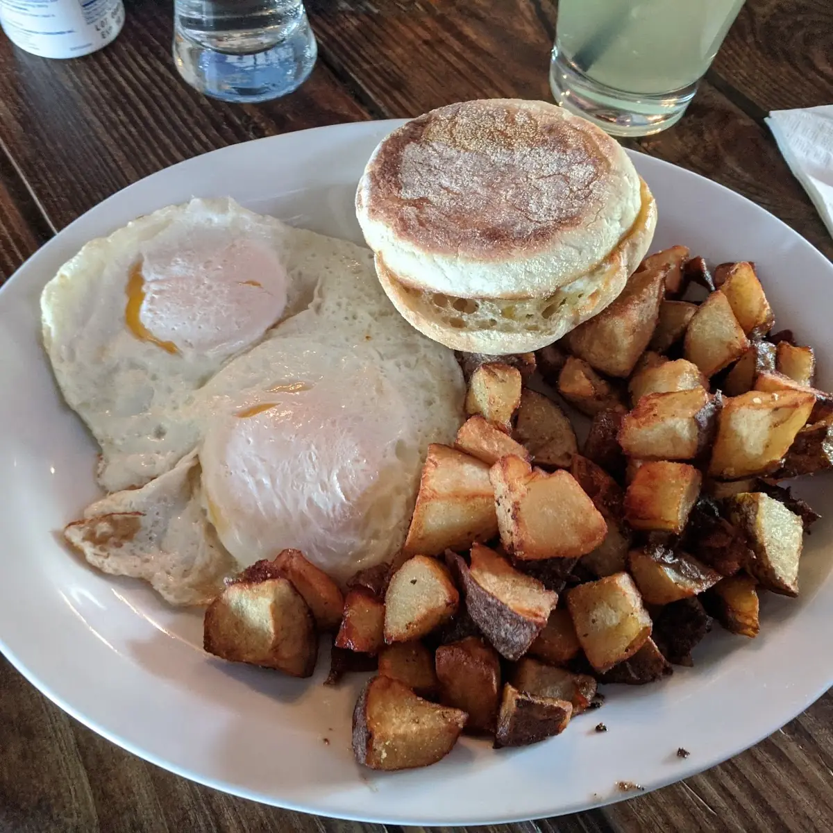 Eggs Any Style Hash Browns English Muffin