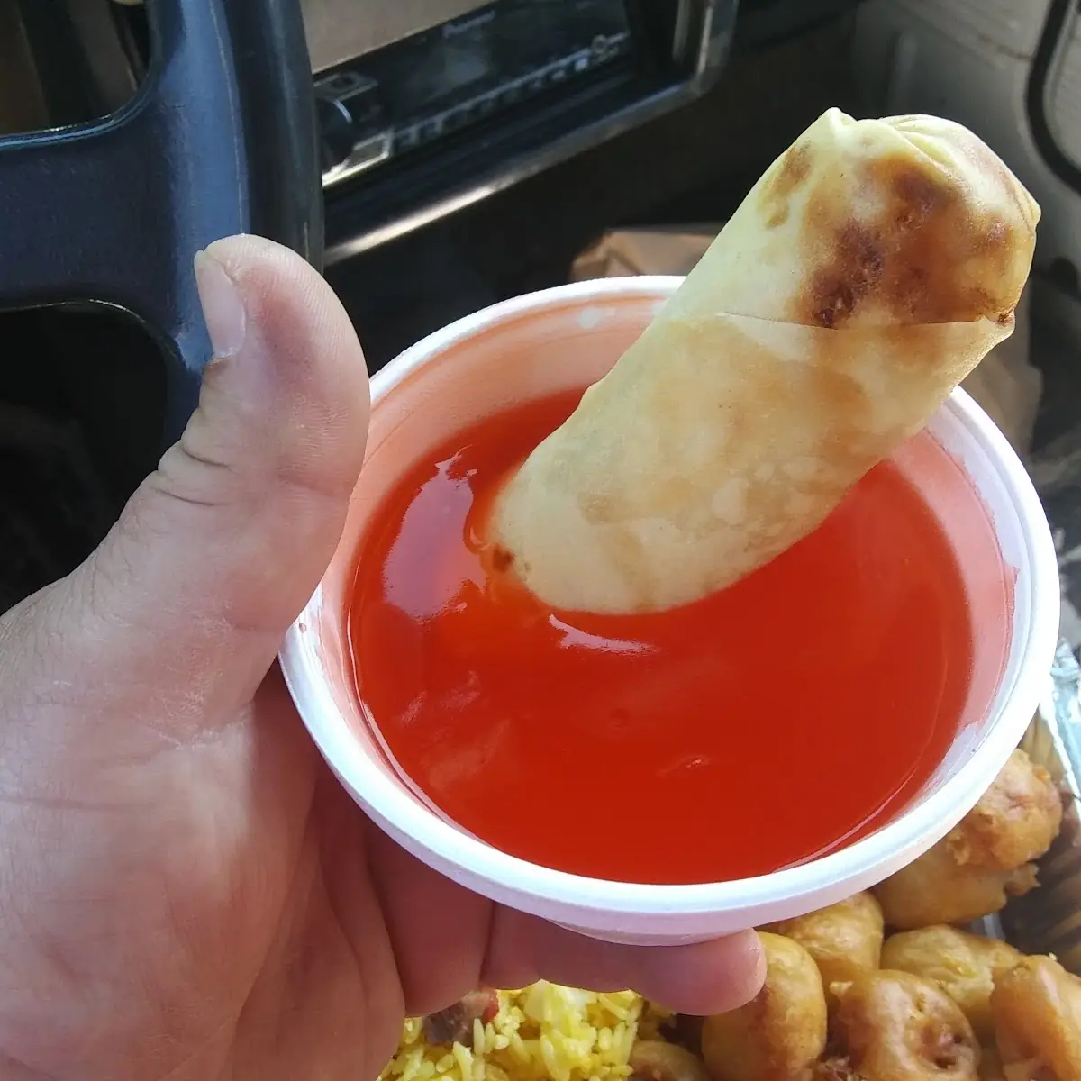 Egg Roll & Sweet Sour Sauce