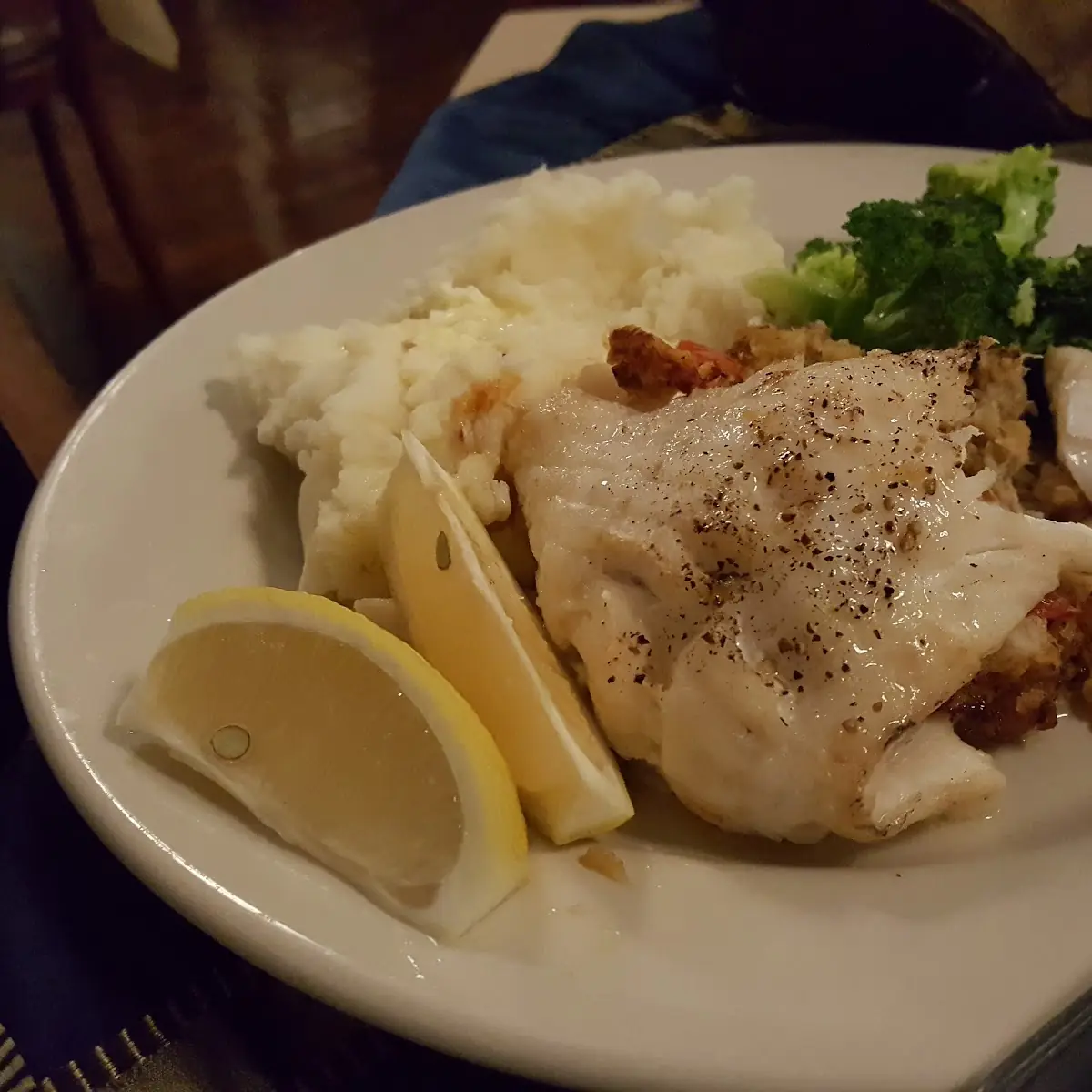 Mashed Potatoes and Steamed Broccoli