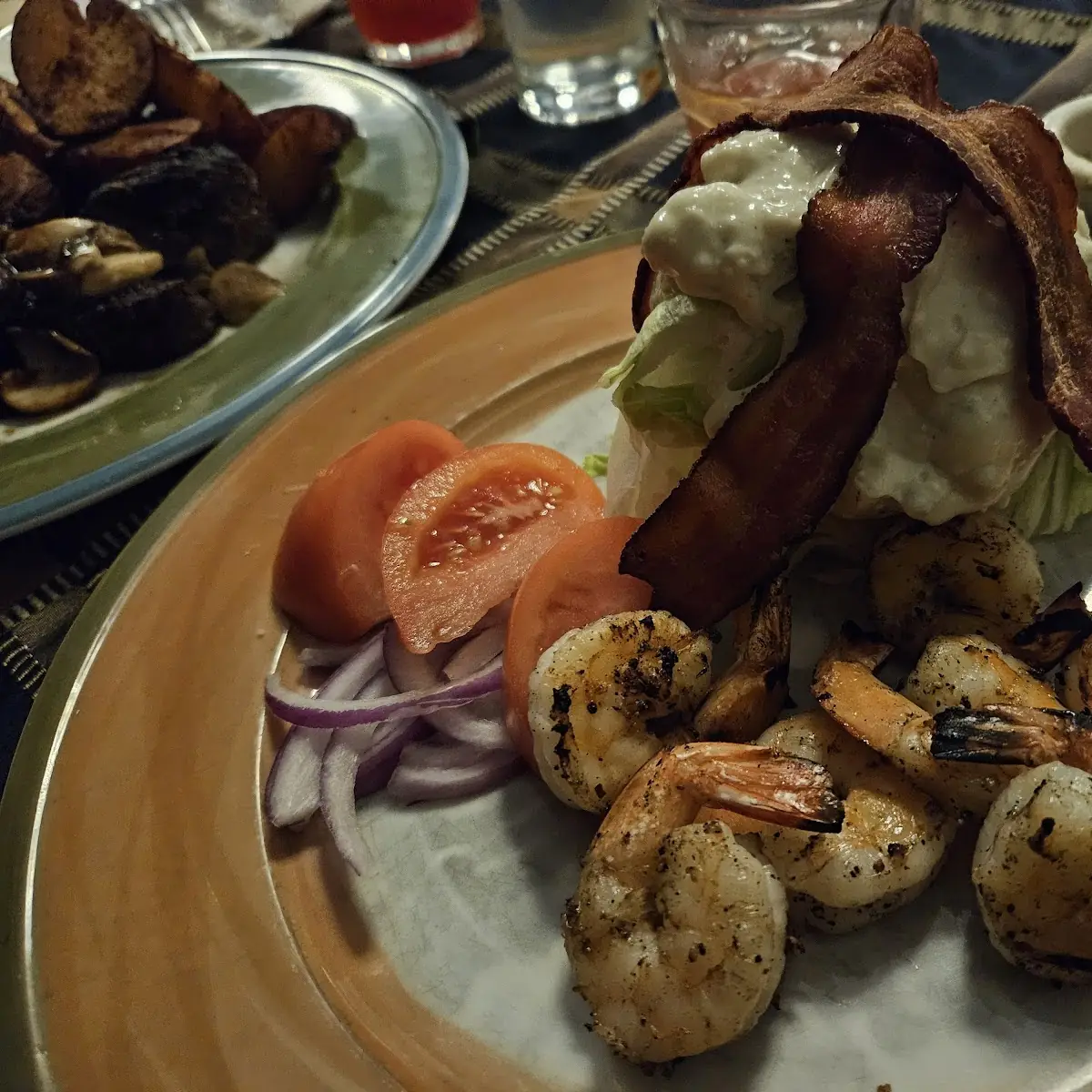 Wedge Salad with Grilled Shrimp