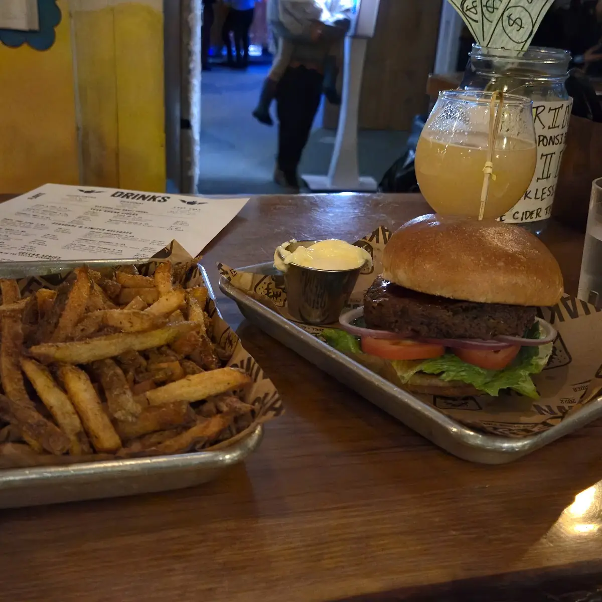 Veggie Burger and Fries
