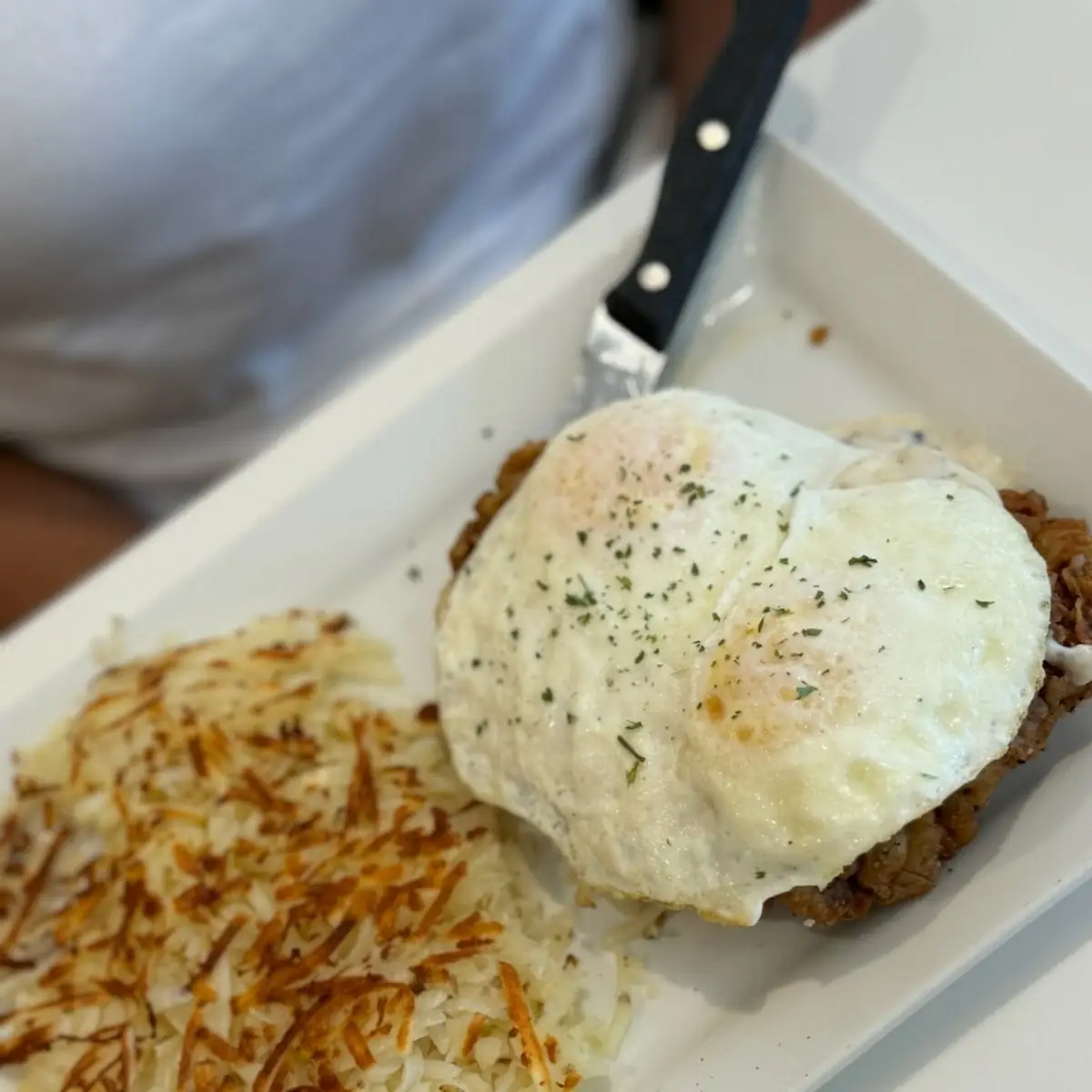Fried Chicken with Eggs and Potatoes